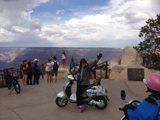 Susan lets everybody know that she and her crew just traveled 3,000 miles from Charleston SC to the Grand Canyon on electric vehicles!