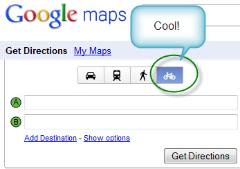 planning bike routes on google maps