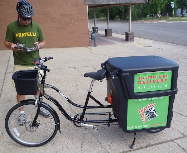 Pizza delivery bike online