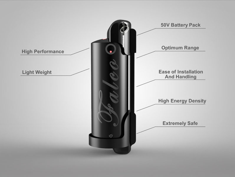 Falco Fusion 50V Lithium Battery Pack Side View