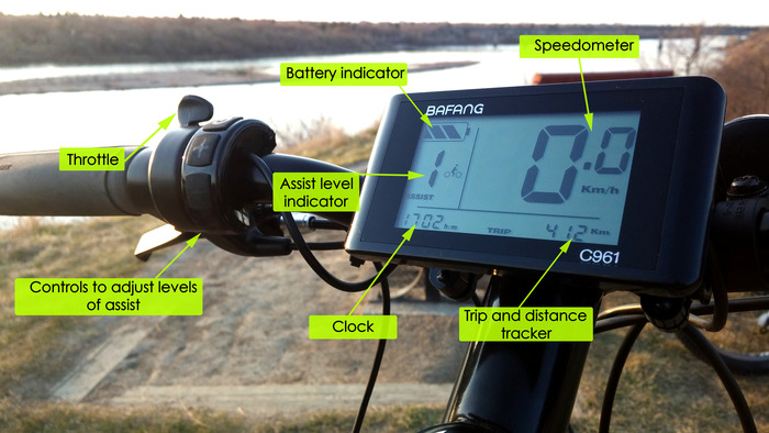 Juggernaut fat electric bike display