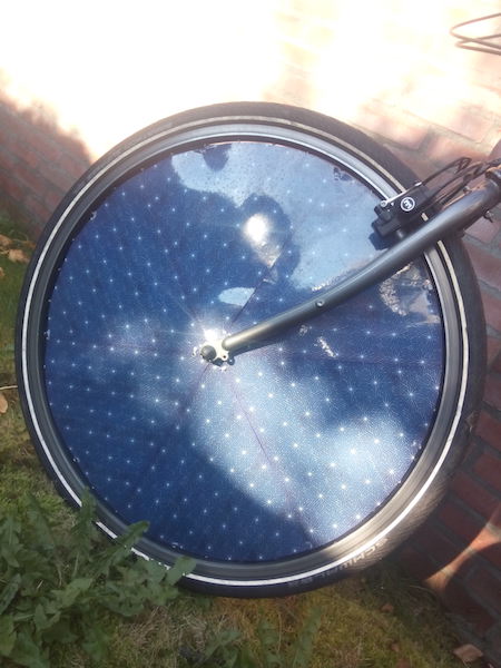 dutch solar electric bike front wheel