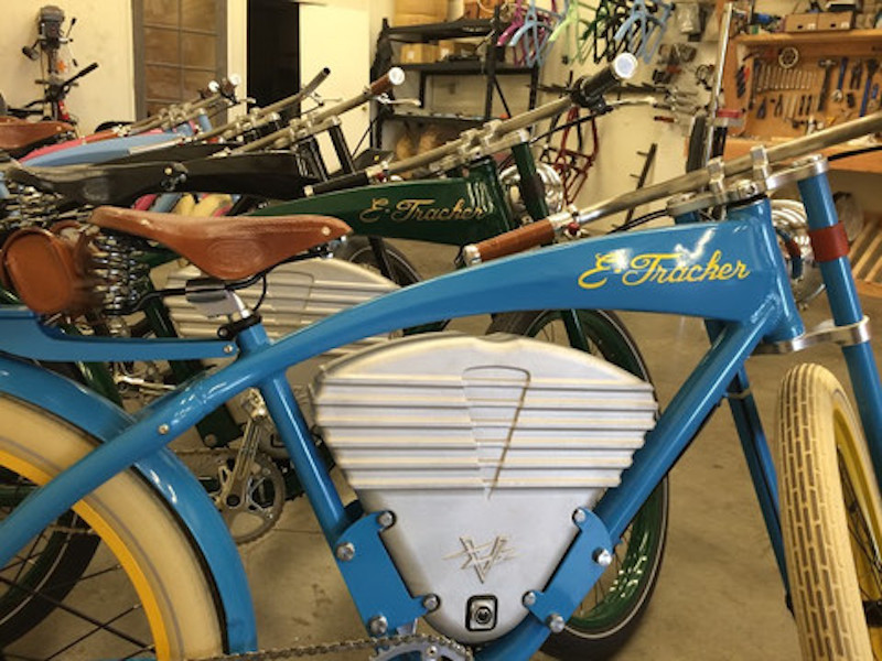 vintage e-tracker electric bike colors