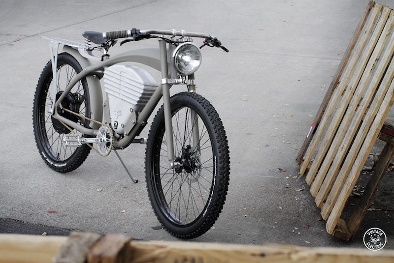 vintage e-tracker electric bike grey