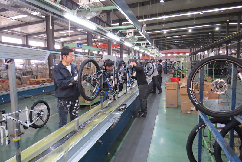 golden wheel bike assembly line