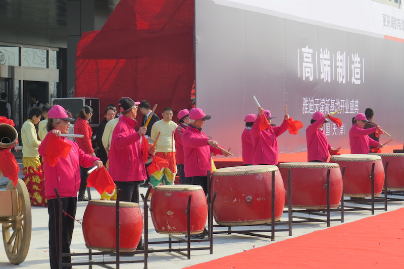 yadea bikes opening ceremony drumming