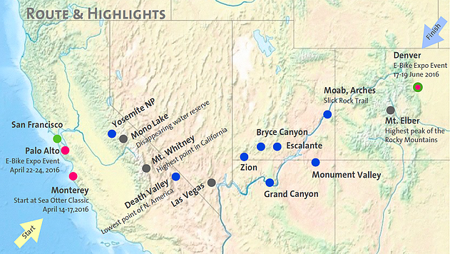 electric bike tour california colorado
