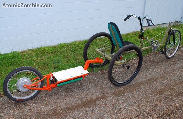 Bicycle push hot sale trailer