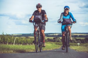 ebike cycle tourists in France