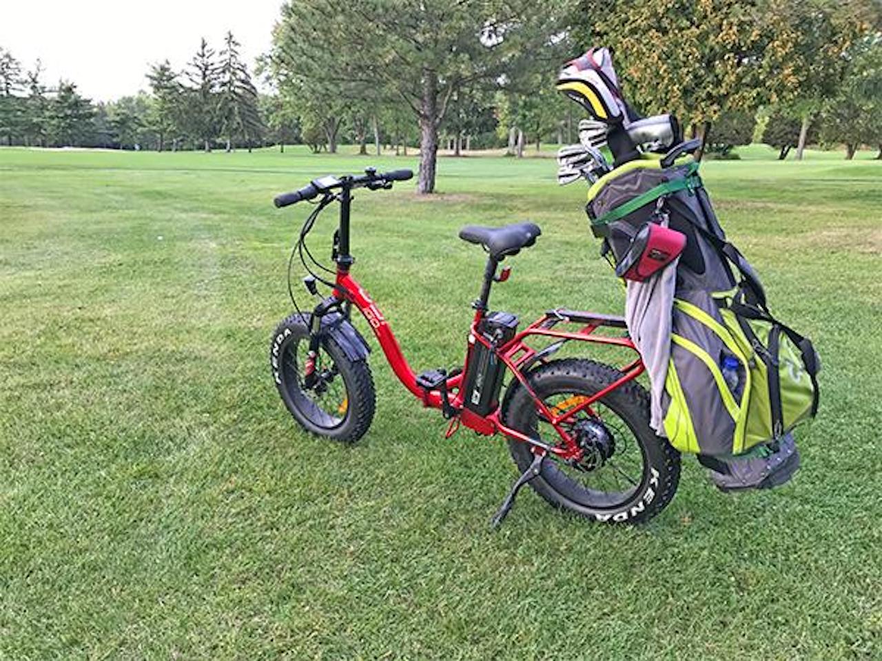 Golf bag attachment online for bike