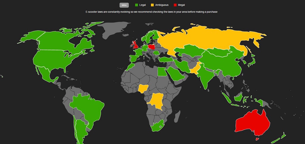 escooter legality map