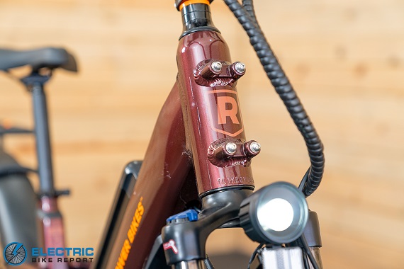 Rad Power Bikes Radster Trail headtube logo