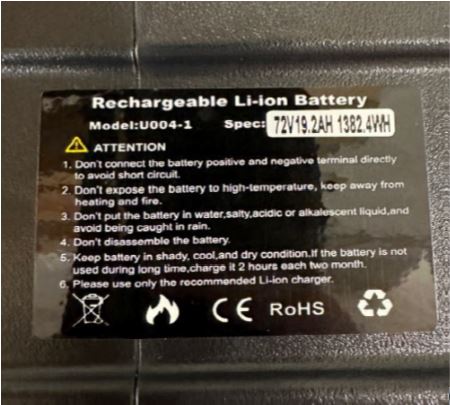 CPSC Issues Warning on Unit Pack Power Batteries