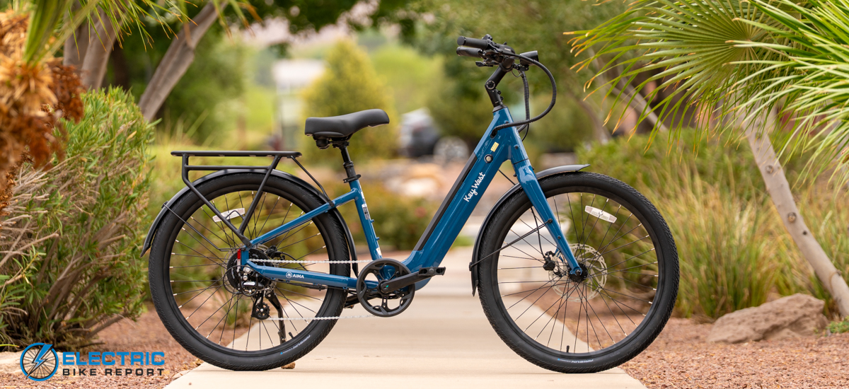 AIMA Key West 2.0 electric bike hero shot front angle view