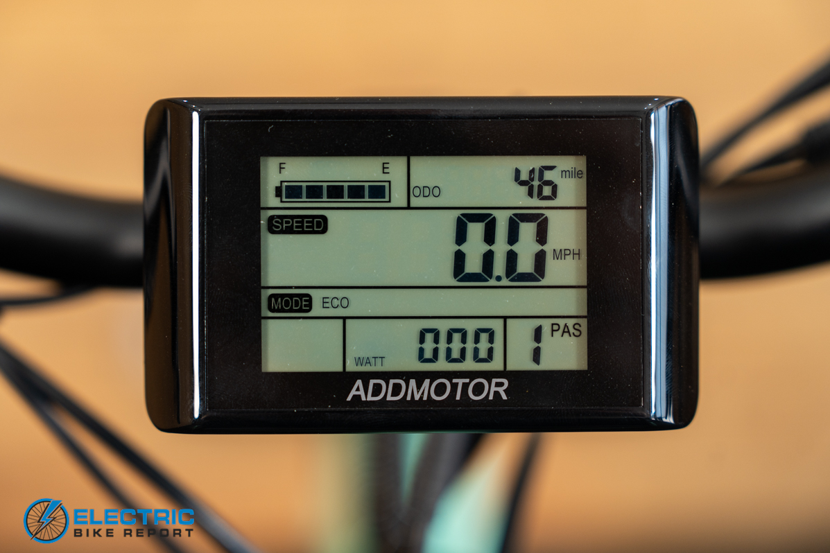 Addmotor Freetan M-368X electric fat bike LCD display panel closeup