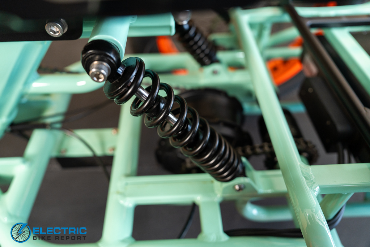 Addmotor Freetan M-368X electric fat tire bike suspension system close-up detail