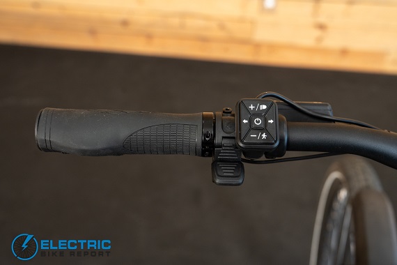 Aventon Level 4 Rec ST (Mint) Leftside Handlebar Backside