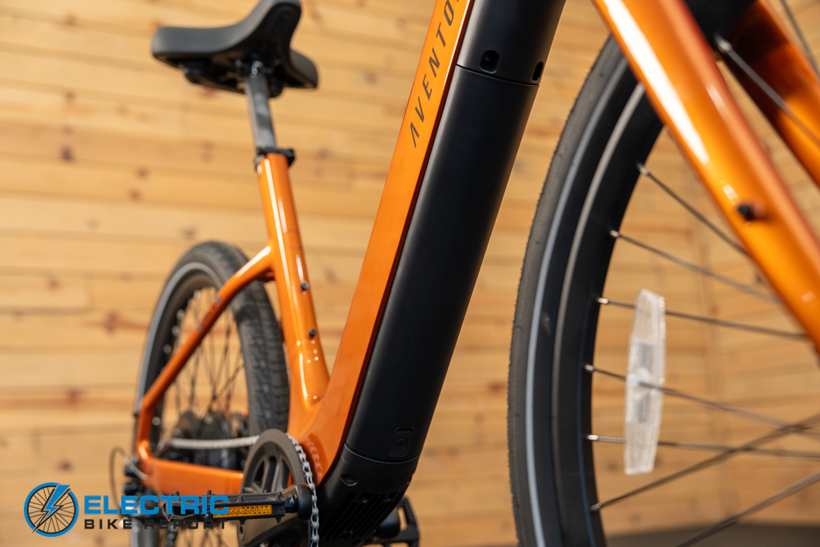 Aventon Pace 5 REC electric bike removable battery close-up view