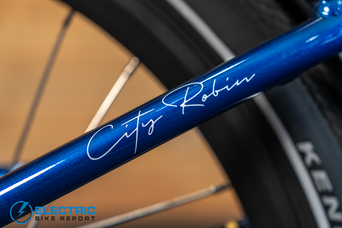 Euphree City Robin 3 electric bike logo badge detail