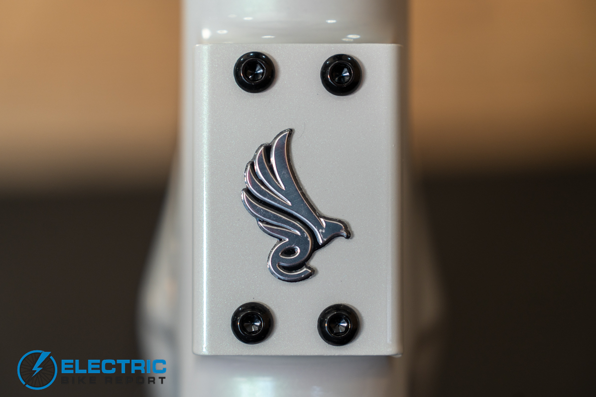 Euphree Stellar Falcon 2 electric bike logo badge detail