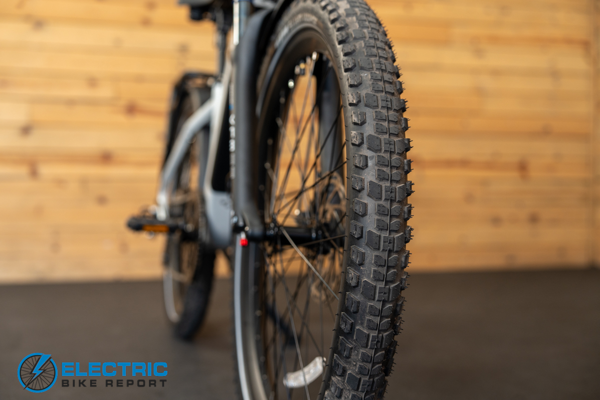 Euphree Stellar Falcon 2 electric bike tire tread pattern close up