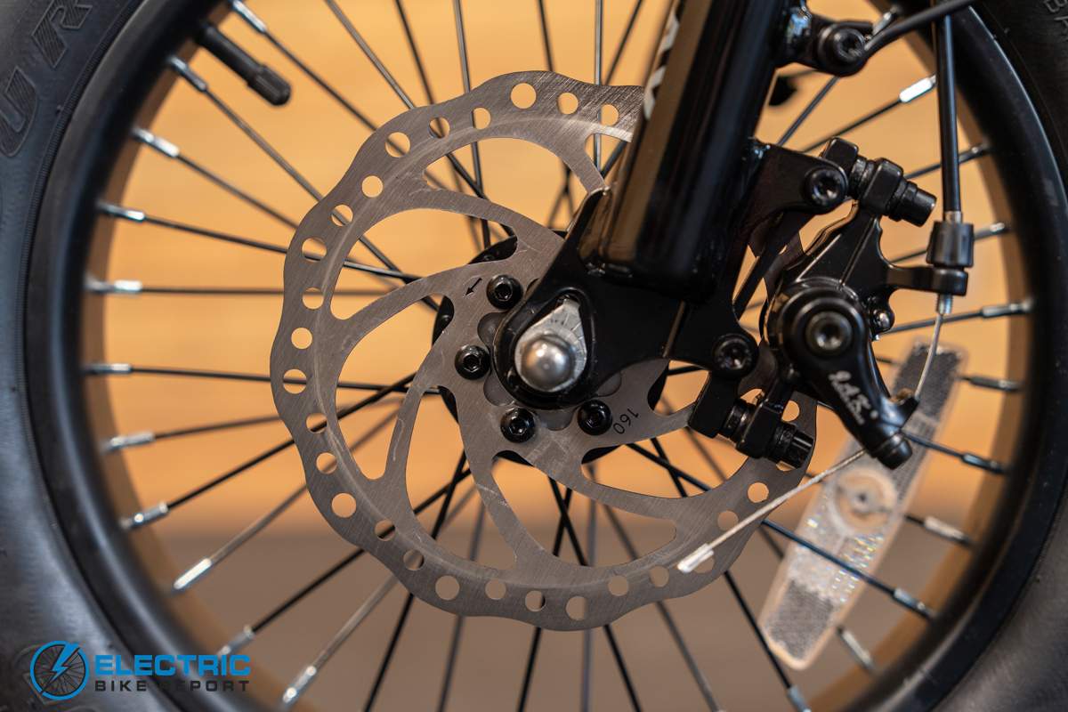 GoTrax Ranger 16 front brake caliper close-up detail