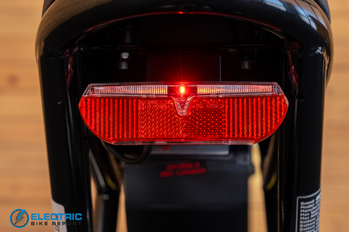 GoTrax Ranger 16 electric bike taillight close-up view