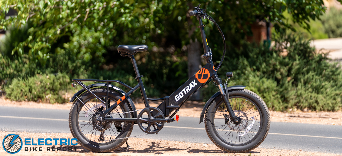 GoTrax F2 electric bike hero shot side profile view