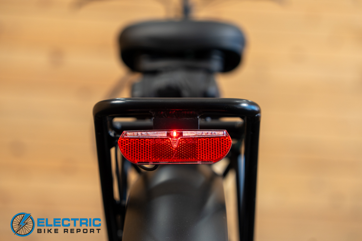 GoTrax F3 electric bike taillight close up view