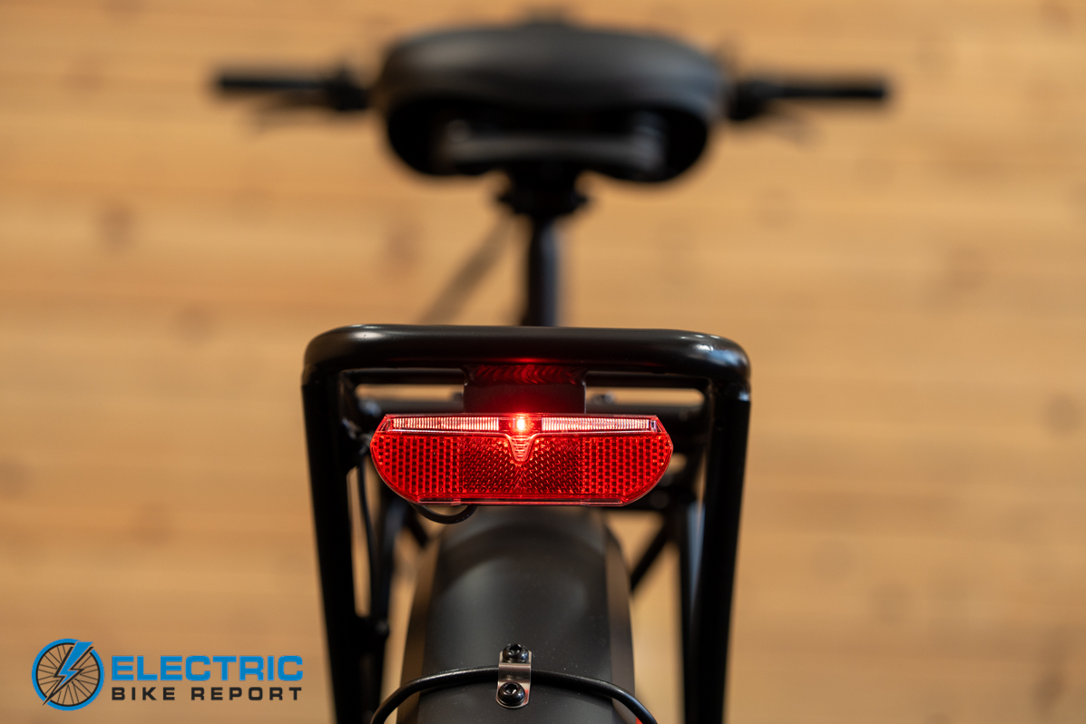 GoTrax F2 electric bike taillight detail view