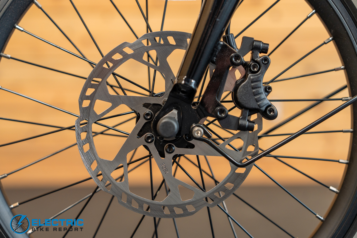 Lectric XP Lite 3 front brake caliper close-up detail