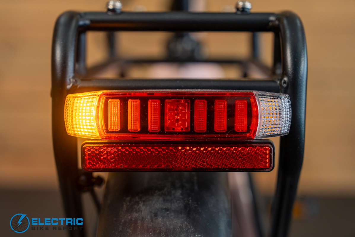 Lectric XP Lite 3 left turn signal indicator close-up detail