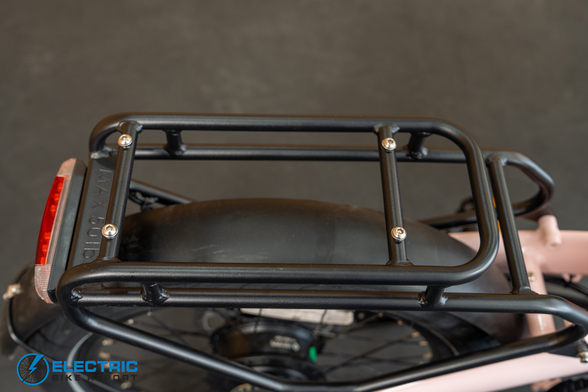 Lectric XP Lite 3 rear rack for cargo carrying and accessories