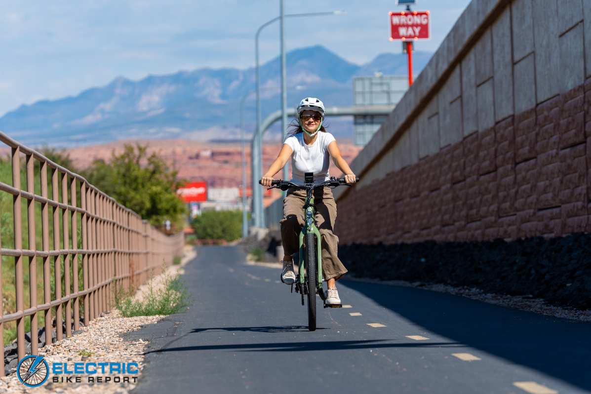 Lectric XPress Lite electric bike detail view showcasing design and components