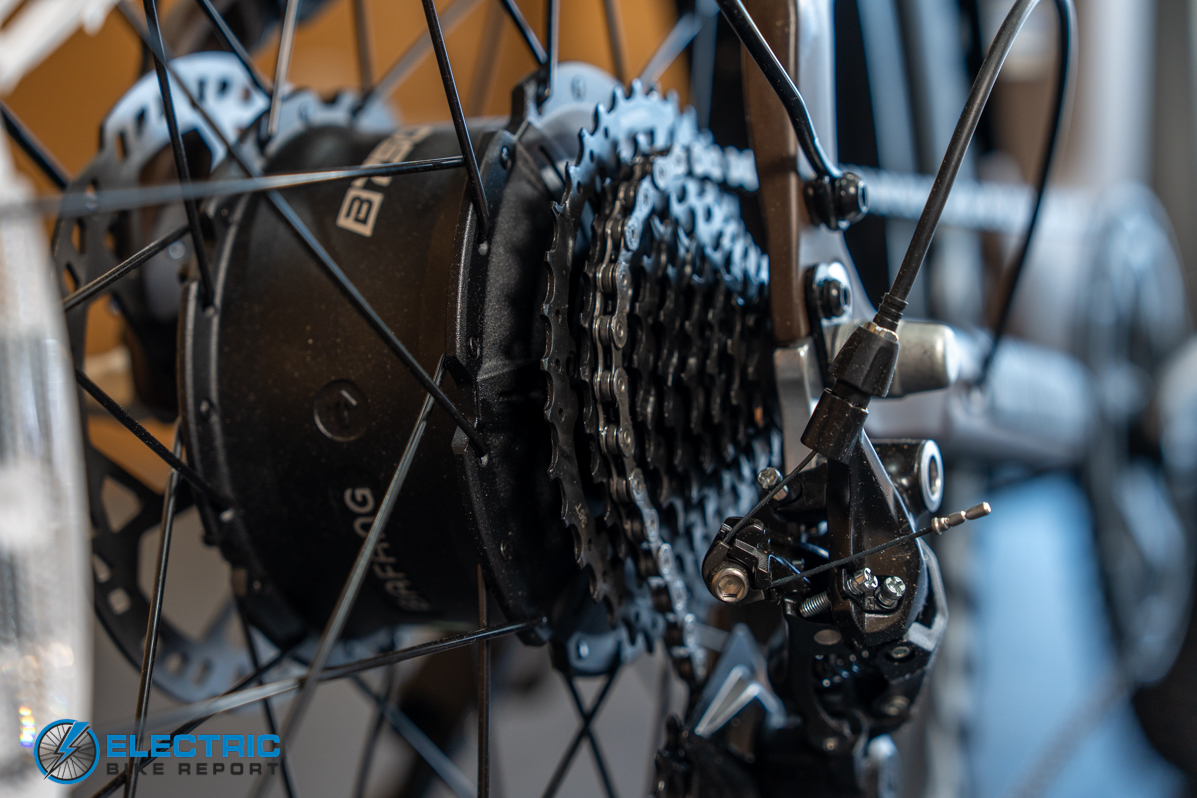 Monarc Marker HS electric bike cassette and rear drivetrain components close-up