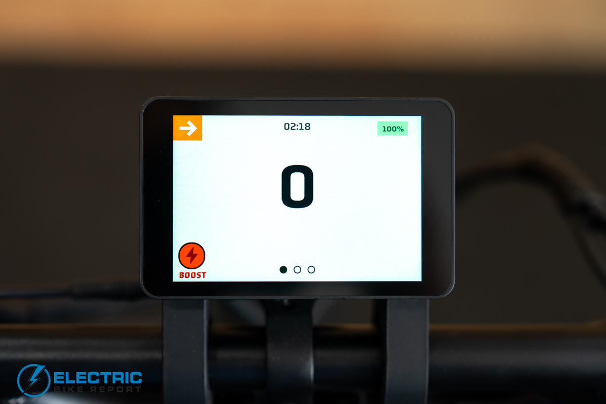 Monarc Marker HS electric bike display screen close-up full review