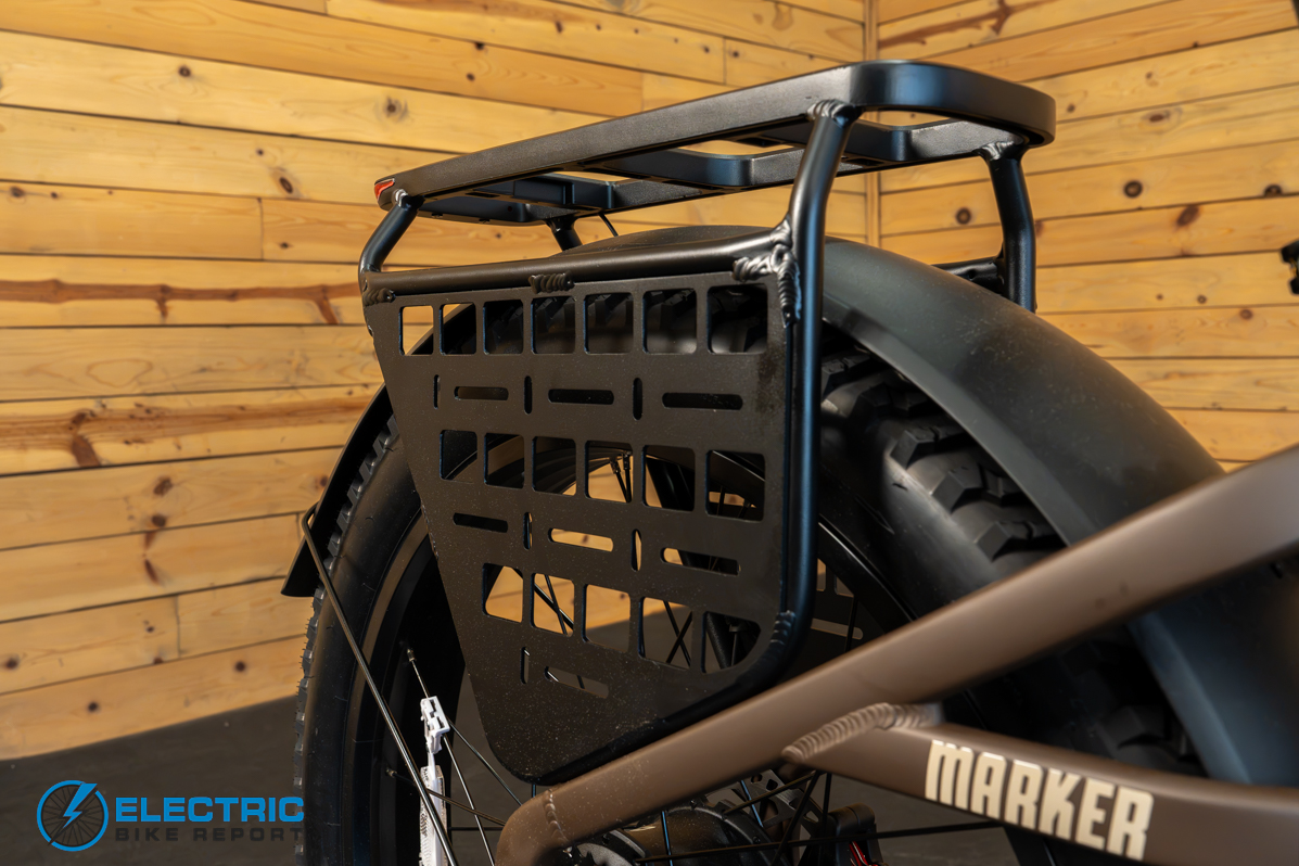 Monarc Marker HS rear rack side railing detail view electric bike review