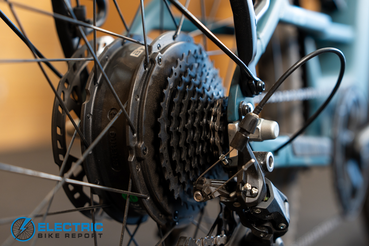Monarc Tracer high-speed cassette drivetrain detail showing rear gear cluster