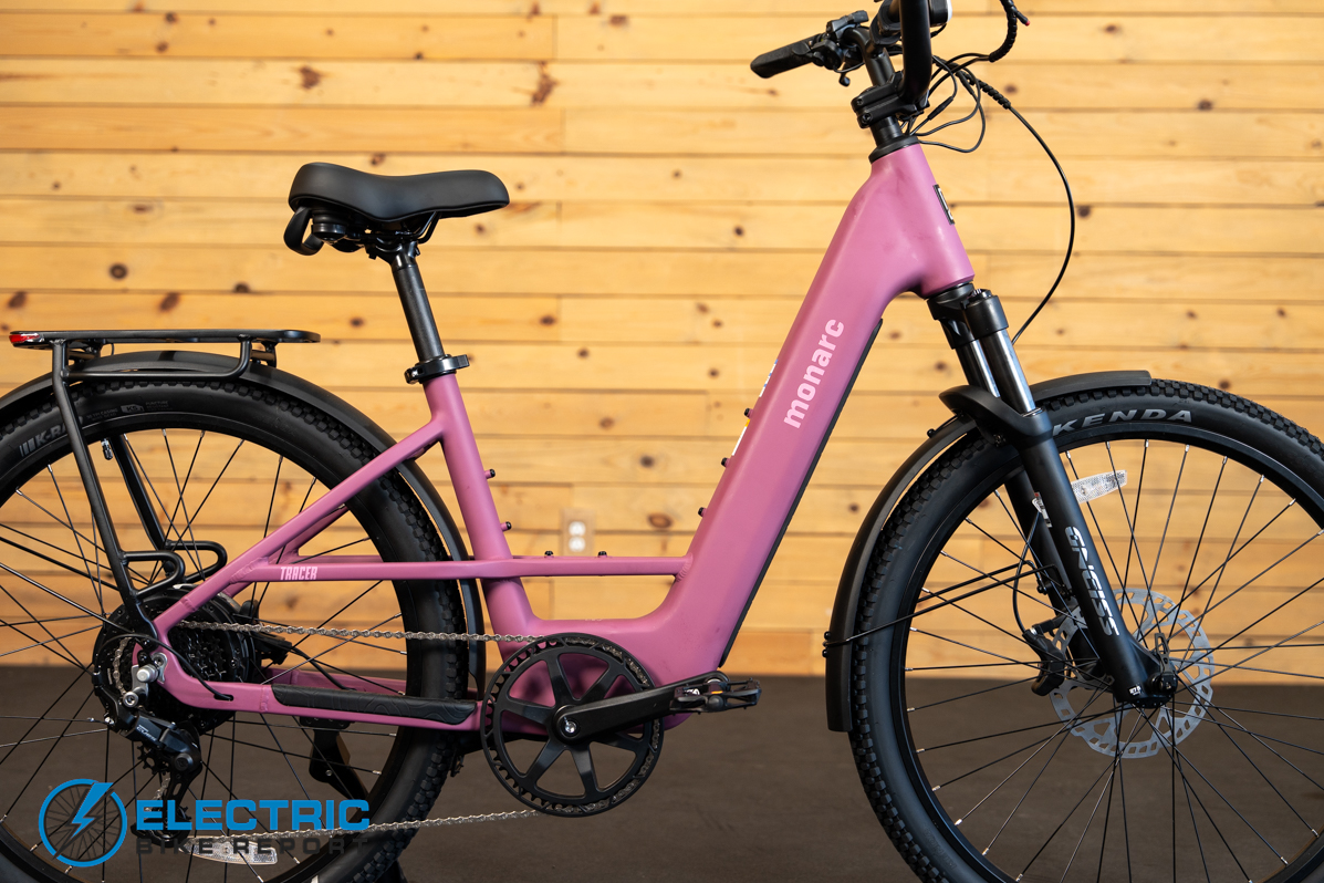 Monarc Tracer ST frame design detail electric bike step-through frame geometry