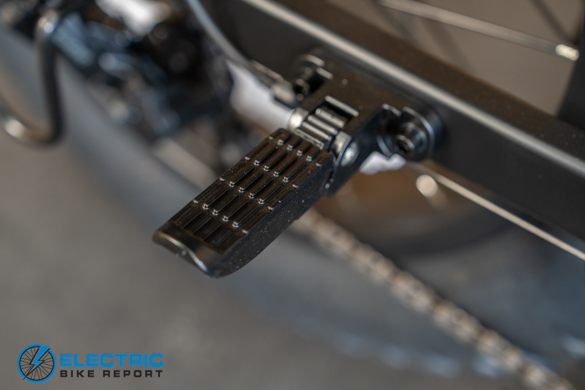 PEDAL AWD electric bike rear pedal assist system close-up detail view