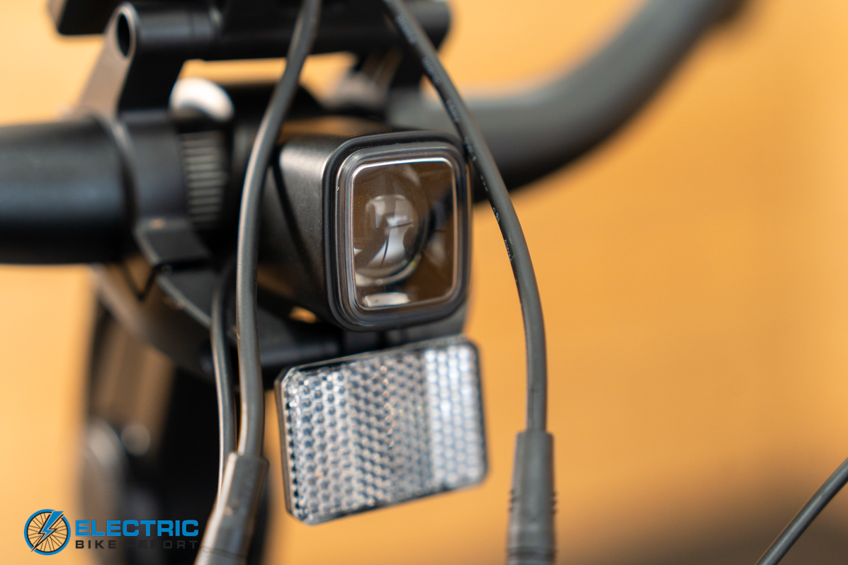 Pedego Ridge Rider 2 electric bike headlight close-up detail