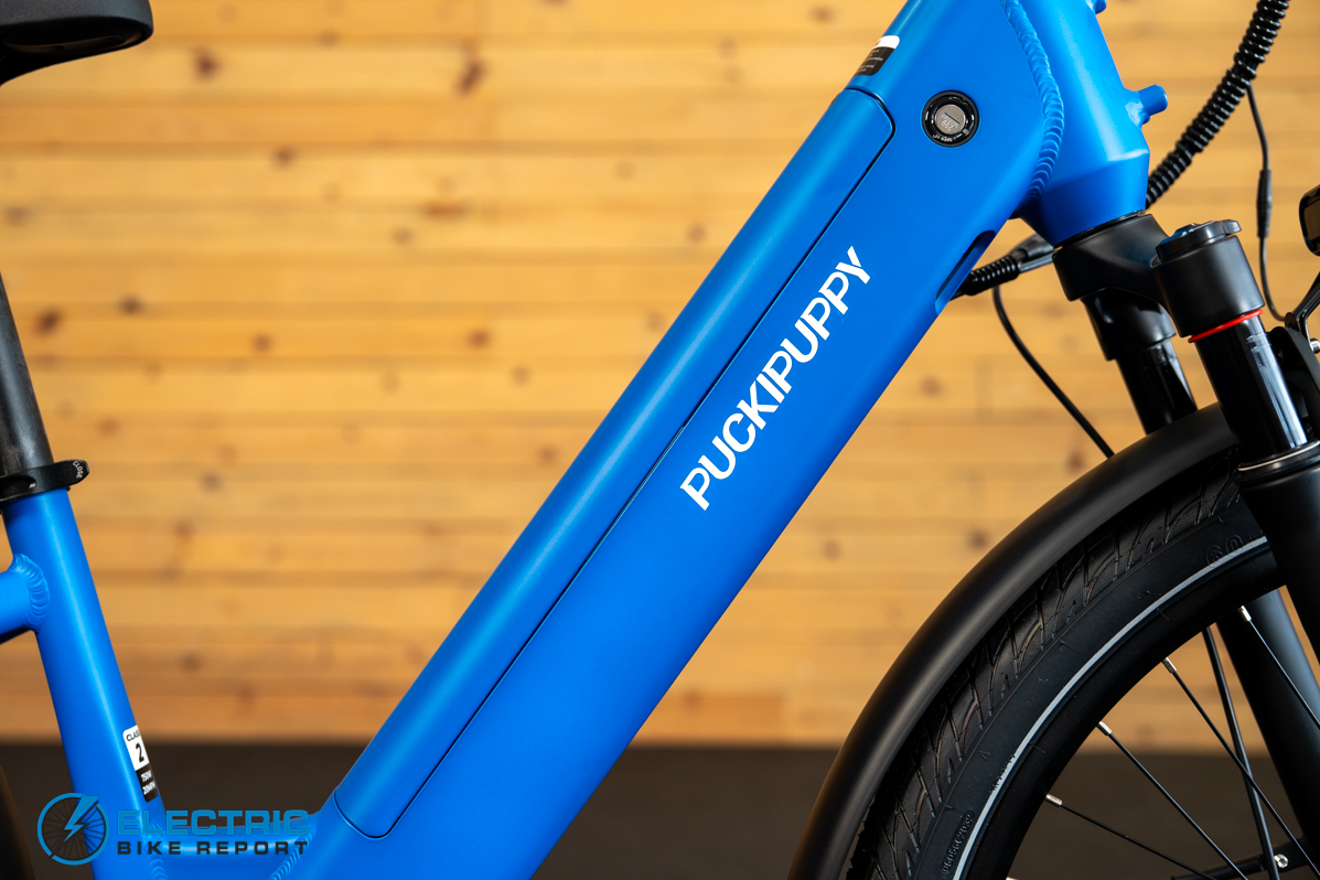Puckipuppy Poodle Pro electric bike battery close-up detail view