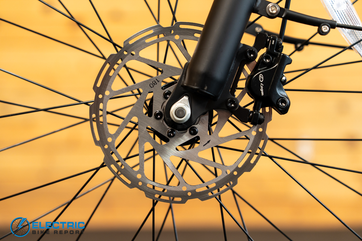 Puckipuppy Poodle Pro electric bike front brake caliper detail close-up