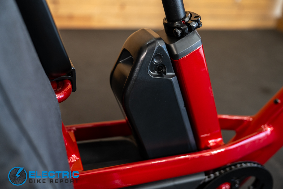 Flyer Loop electric bike removable battery pack detail view