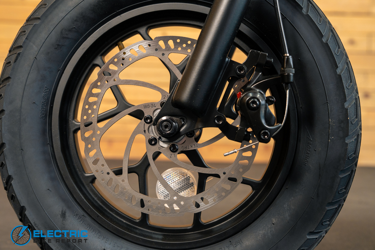 Retrospec Valen Rev 14 front brake caliper close-up detail