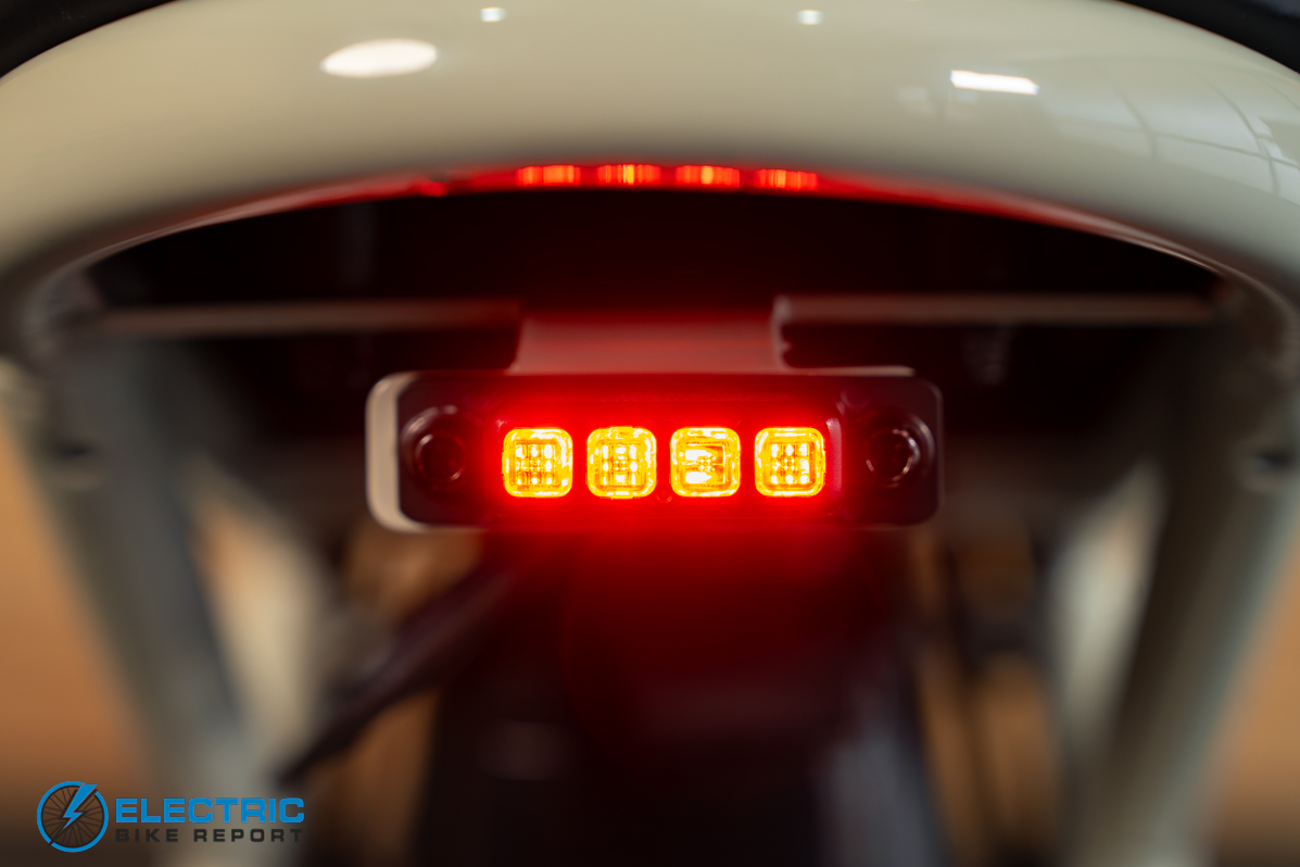Retrospec Valen Rev 14 electric bike taillight detail view