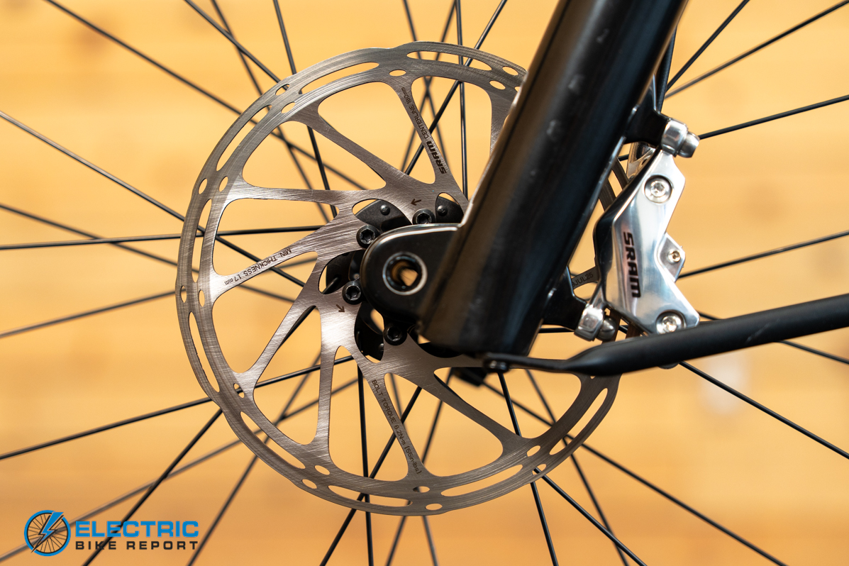 Specialized Turbo Vado 3.0 5.0 front brake caliper detail close up