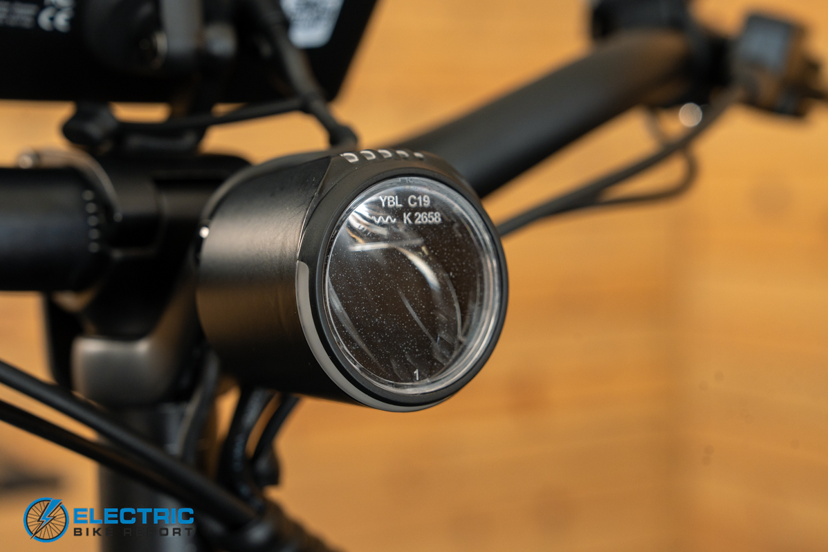 Tarran L1 electric bike headlight close-up detail