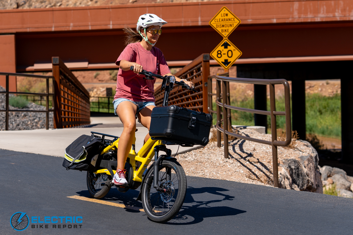 Tern HSD P10e compact electric cargo bike side profile view