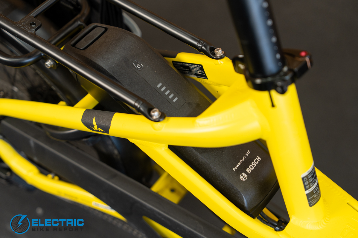 Tern HSD P10e electric bike battery pack close up detail view
